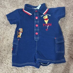 Disney vintage Winnie the Pooh kids jumper one piece tigger Pooh nautical